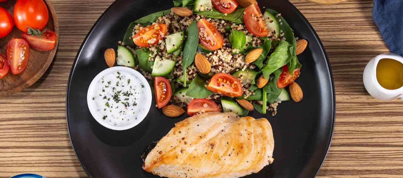 Receta De Pechuga De Pollo Con Ensalada De Quinoa Tricolor Super Pollo