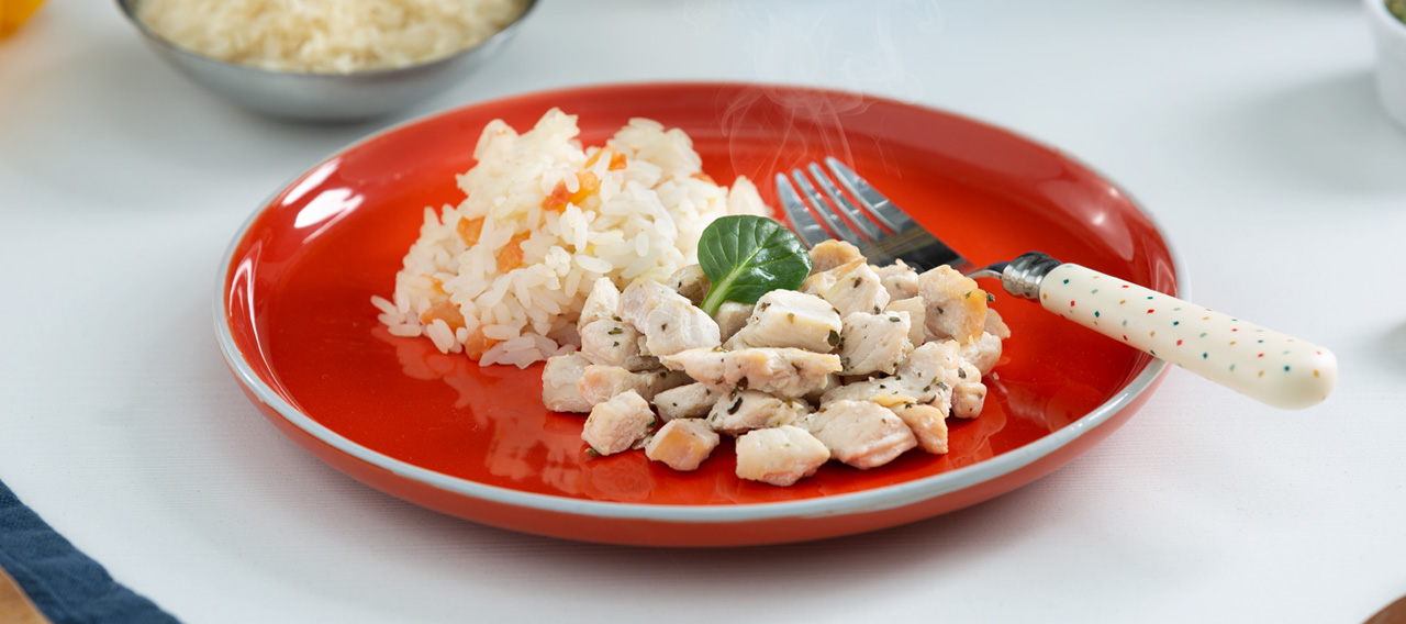 Receta de Pechuga deshuesada con arroz y verduras | Super Pollo